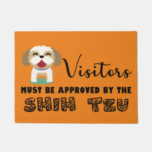 Tapete Os visitantes devem ser aprovados pela porta shih 