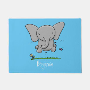 Tapete Ótima ilustração de desenho animado de elefante be