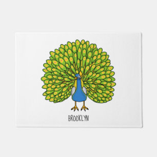 Tapete Ótima ilustração de pássaro pavão brilhante
