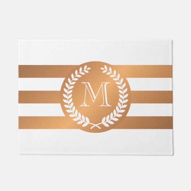 Tapete Ouro Laurel Wreath Monograma (Frente)