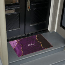 ouro monograma e agato púrpura