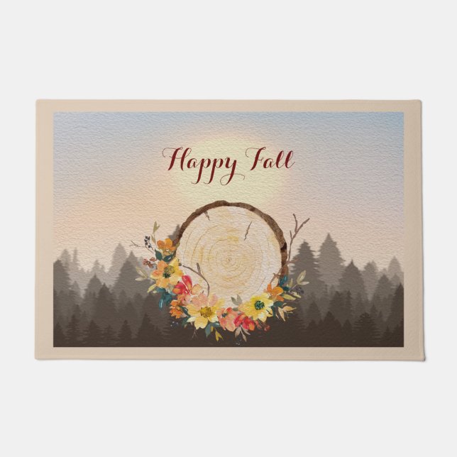 Tapete Outono Deixa Fogão Florestal (Frente)