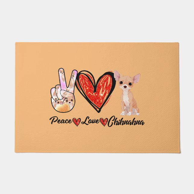 Tapete paciência amor chihuahua cão mãe chihuahua amante  (Frente)