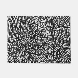 Tapete Padrão abstrato preto e branco