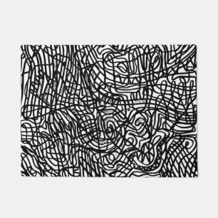 Tapete Padrão abstrato preto e branco