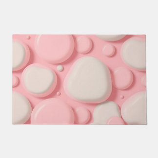 Tapete Padrão Abstrato Rosa Branco de Bolha 3D Soft Paste