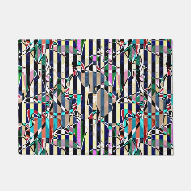 Tapete padrão abstrato striped (Frente)