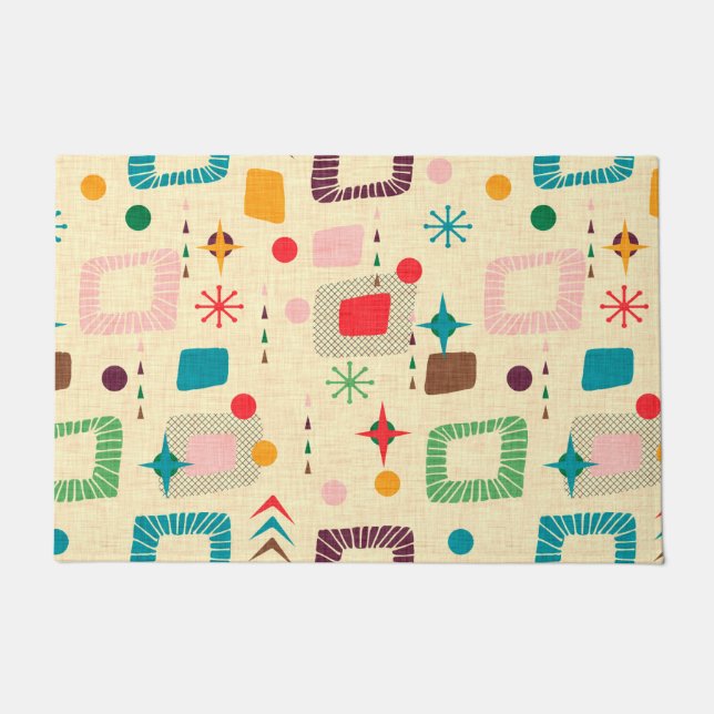 Tapete Padrão atômico dos anos 50 (Frente)