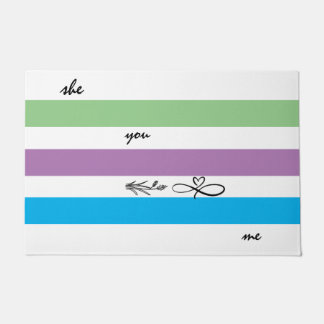 Tapete padrão branco azul e verde tapado personalizado