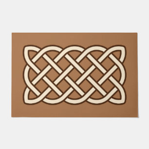 Tapete Padrão Celtic Knot, Camel Tan, Cream e Brown