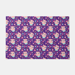 Tapete Padrão Coração Corajoso Cupido Cujo Porco É Coraçã