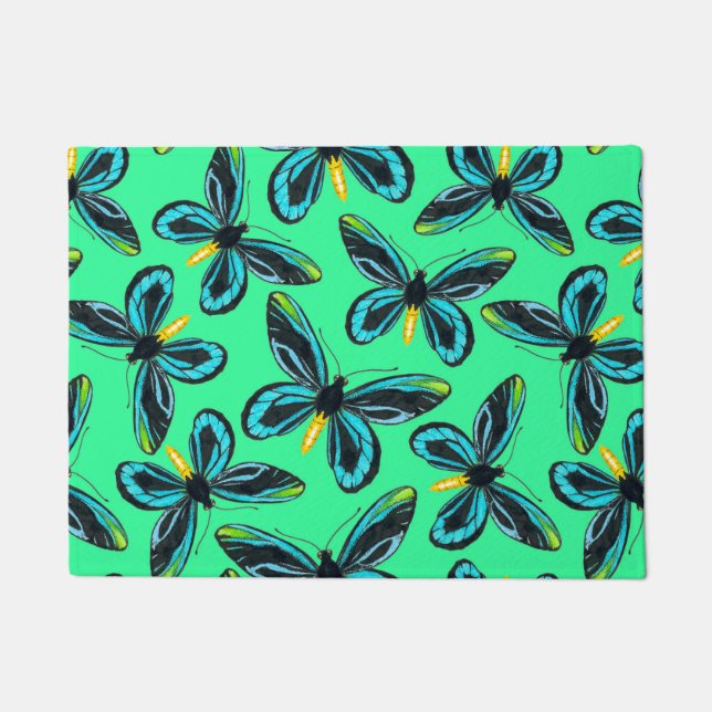 Tapete Padrão da borboleta de passarinho da Rainha Alexan (Frente)