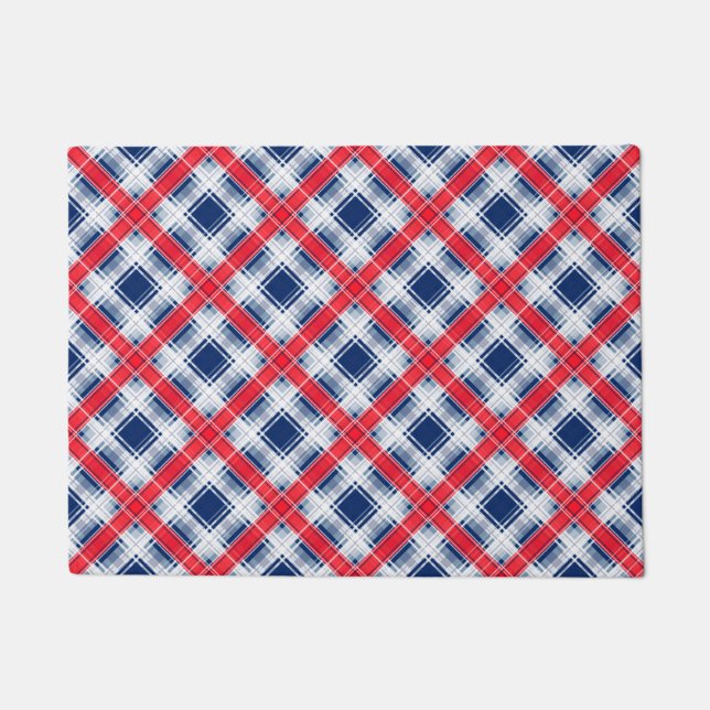 Tapete Padrão de abstrato com linha de xadrez sem costura (Frente)