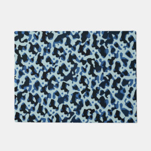 Tapete Padrão de Abstrato de Camo Preto Azul