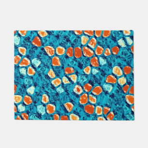 Tapete Padrão de Abstrato de cor laranja e azul