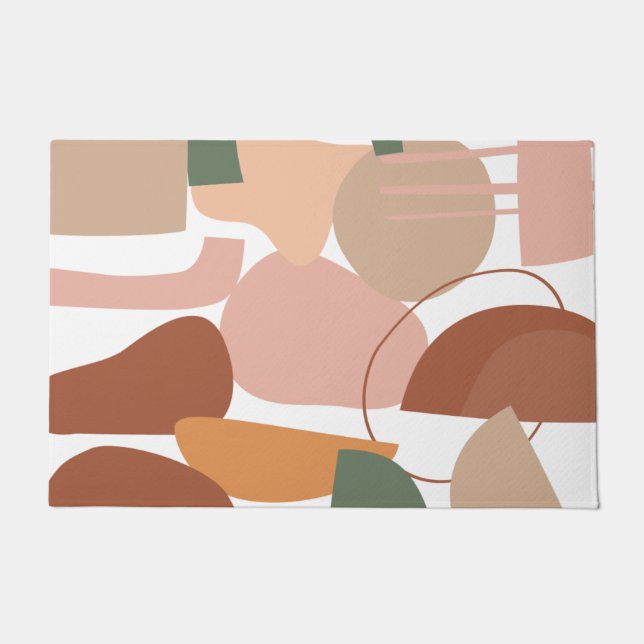 Tapete Padrão de Abstrato de Tom da Terra (Frente)