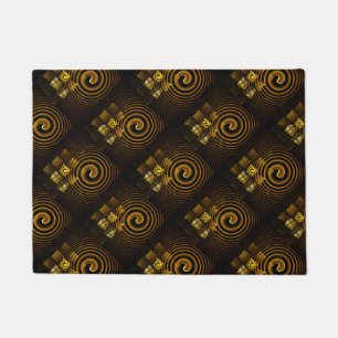 Tapete Padrão de Arte Abstrata Boho Moderno Elegante Dour