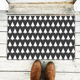 Tapete Padrão de árvore do Scandi | Preto e branco mínimo