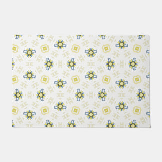 Tapete Padrão de Azulejo Floral em Aquarela Suave
