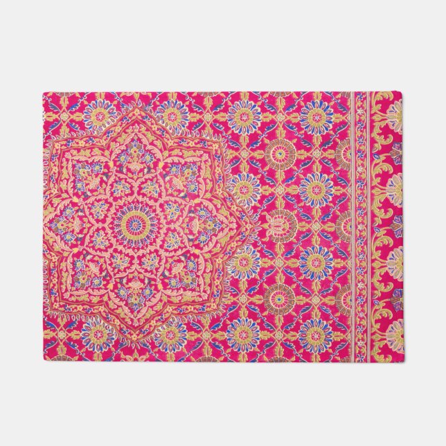 Tapete Padrão de bordado indiano venenoso (Frente)