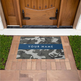 Tapete Padrão de Camuflagem Cinza, Seu nome, Personalize