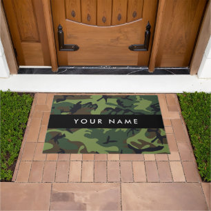 Tapete Padrão de Camuflagem Verde, Seu nome, Personalizar