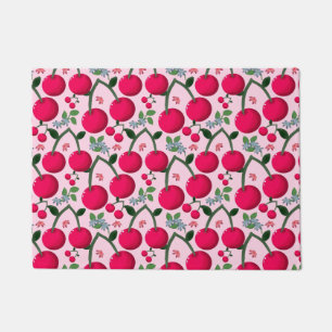 Tapete Padrão de Cereja Fofa, Fruta Kawaii Brilhante