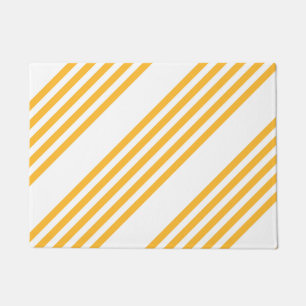 Tapete Padrão de cinco faixas amarelo sunny e branco