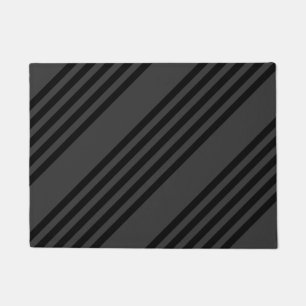 Tapete Padrão de cinco faixas de preto e carvão