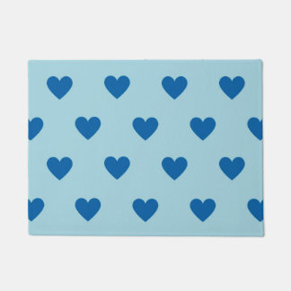 Tapete Padrão de Coração Simples Azul