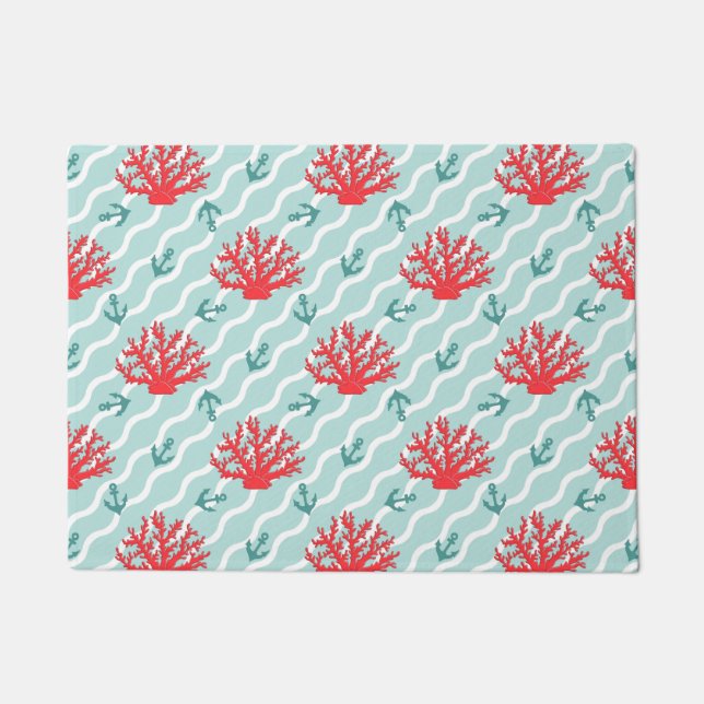 Tapete Padrão de Coral Vermelho 1 (Frente)