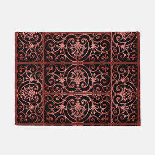Tapete Padrão de deslocamento vermelho e preto