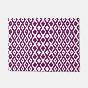 Tapete Padrão de diamante branco e roxo de ameixa