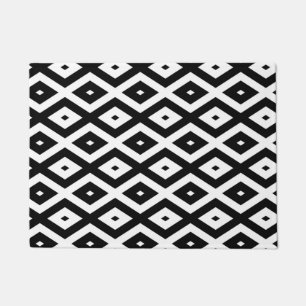 Tapete Padrão de diamante preto e branco