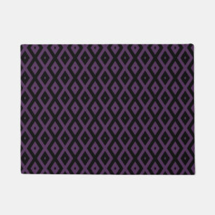 Tapete Padrão de diamante roxo e preto escuro