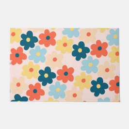 Tapete Padrão de Flor de Hippie Colorida