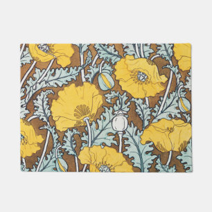 Tapete Padrão de Flor de Ilustração de Arte de Papoula