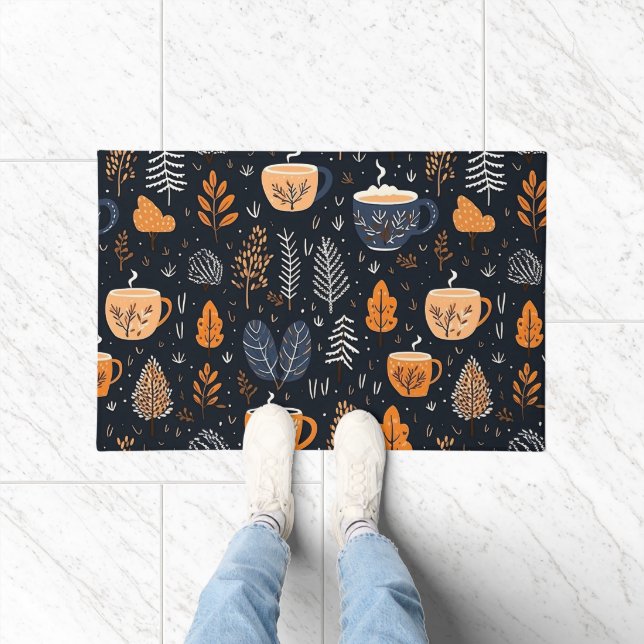 Tapete Padrão de Folhagem de Folhagem de Fábricas Simples (Interior)