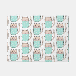 Tapete Padrão de gato divertido