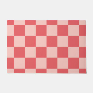 Tapete Padrão de Gingham Vermelhos Rosa Verificado