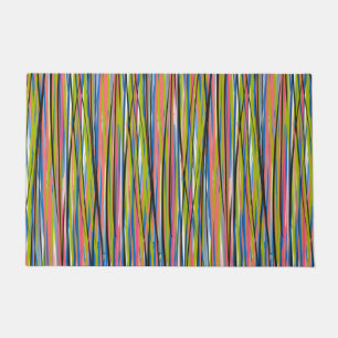 Tapete Padrão de Linha Boho Indiano Abstrato