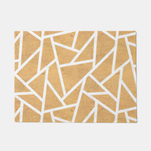Tapete Padrão de mosaico amarelo e branco