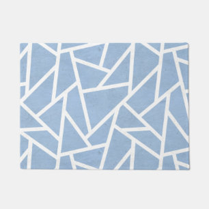 Tapete Padrão de mosaico branco e azul pálido