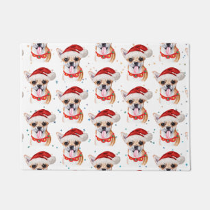 Tapete Padrão de Natal de Cachorro Chihuahua Fofo