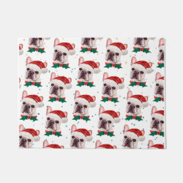 Tapete Padrão de Natal para Cachorro-Grande Francês