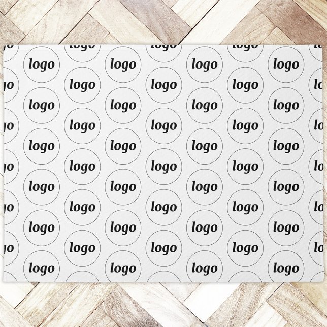 Tapete Padrão de negócio de logotipo simples (Logo pattern business promotional doormat)