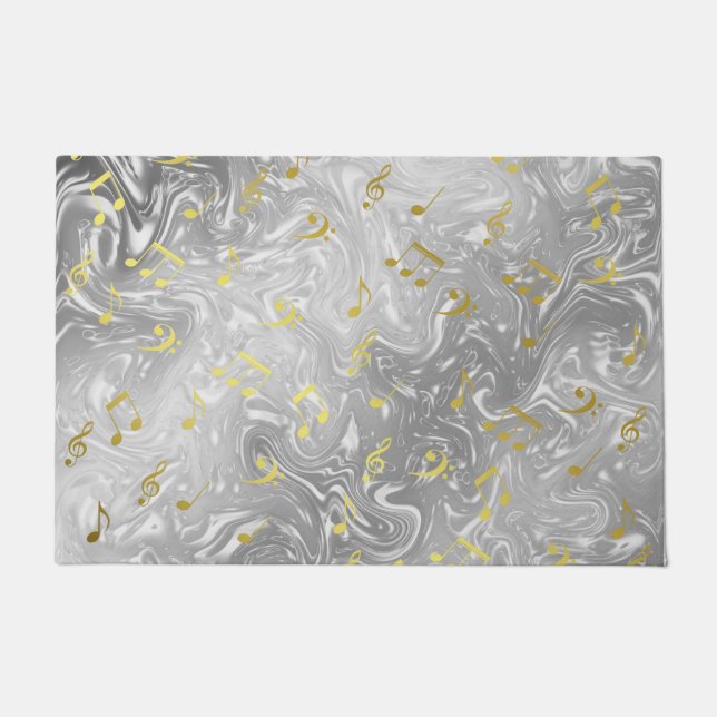 Tapete padrão de notas de música elegante (Frente)