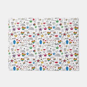 Tapete Padrão de Orgulho gay Doodle