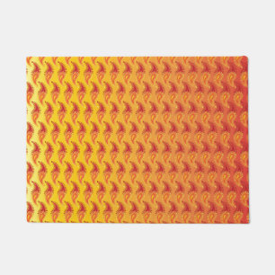 Tapete Padrão de Paisley Persa - Chama Laranja Oriental T