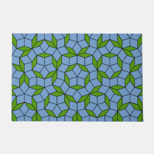 Tapete Padrão de Rhombus Penrose Verde e Azul